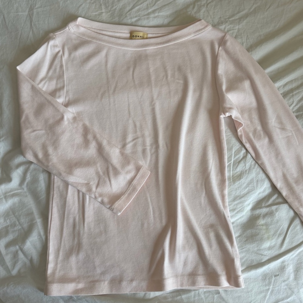 DONNI Baby Rib Boat Neck in Pink